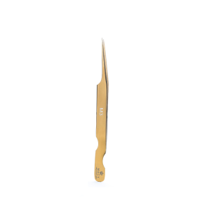 Pinça Premium Macy Gold Precisão Para Cílios – M3 Reta