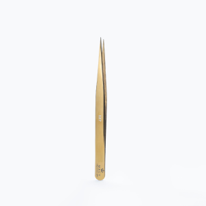 Pinça Premium Macy Gold Precisão Para Cílios – M7 Reta