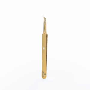 Pinça Premium Macy Gold Precisão Para Cílios – M6 Angle